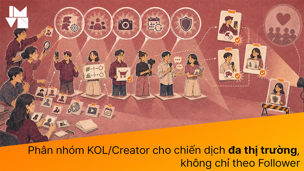 Phân nhóm KOL/Creator cho chiến dịch đa thị trường, không chỉ theo Follower