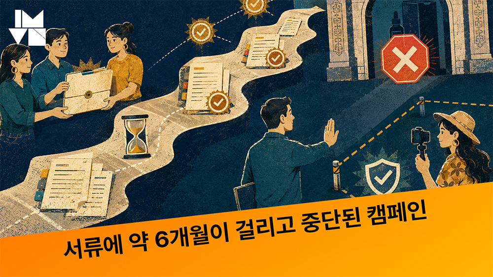 서류에 약 6개월이 걸리고 중단된 캠페인: 태국 크리에이터 프로젝트 사례