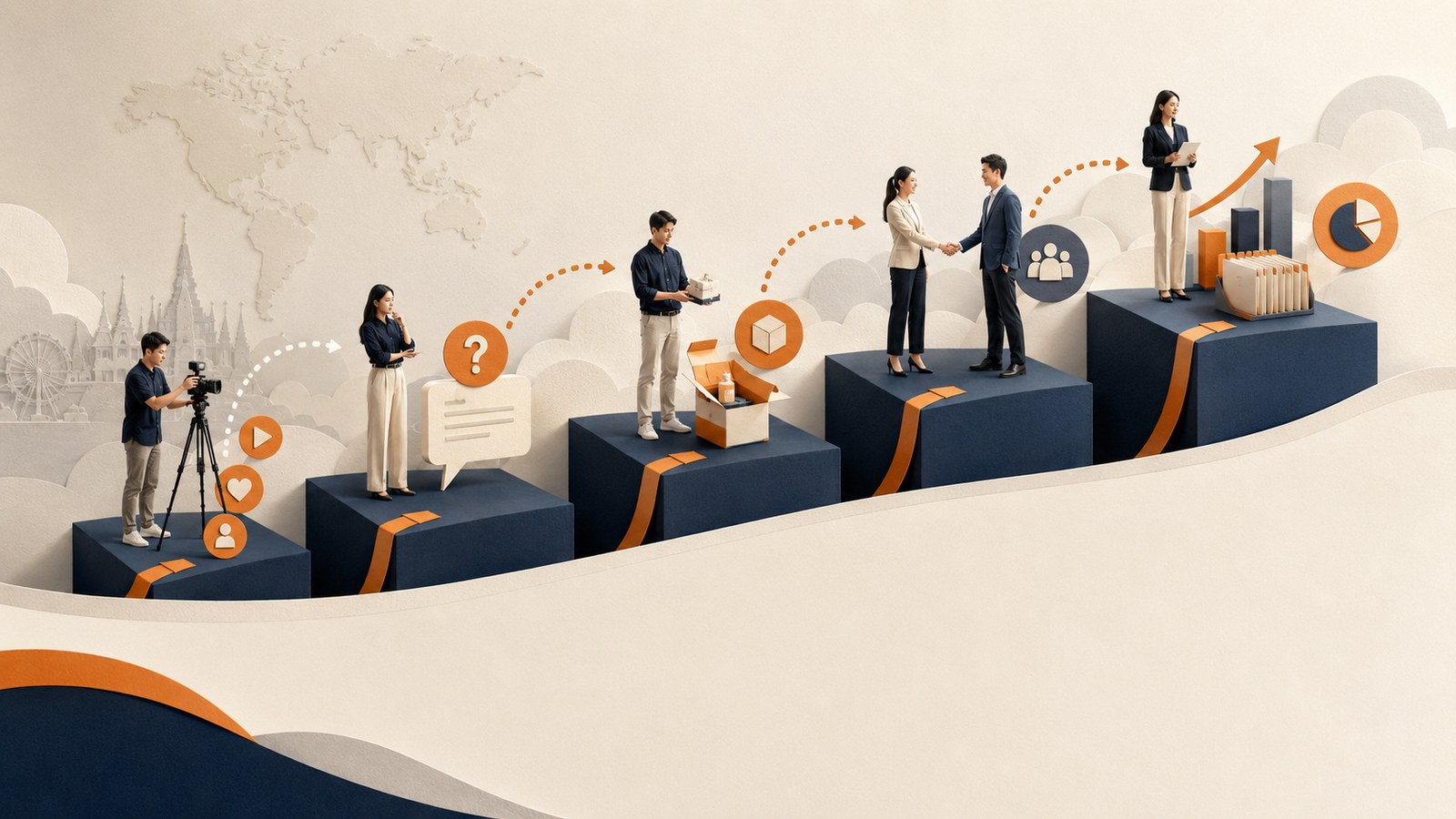 Exposure engagement intent sales และ business outcome เชื่อมกันเป็นลำดับ