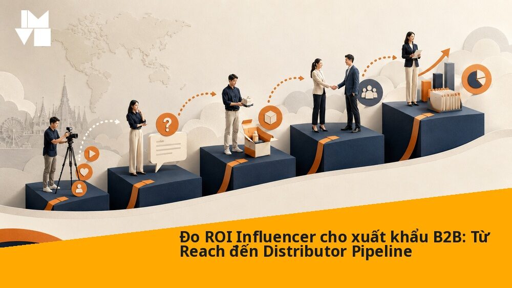 Đo ROI Influencer cho xuất khẩu B2B: Từ Reach đến Distributor Pipeline