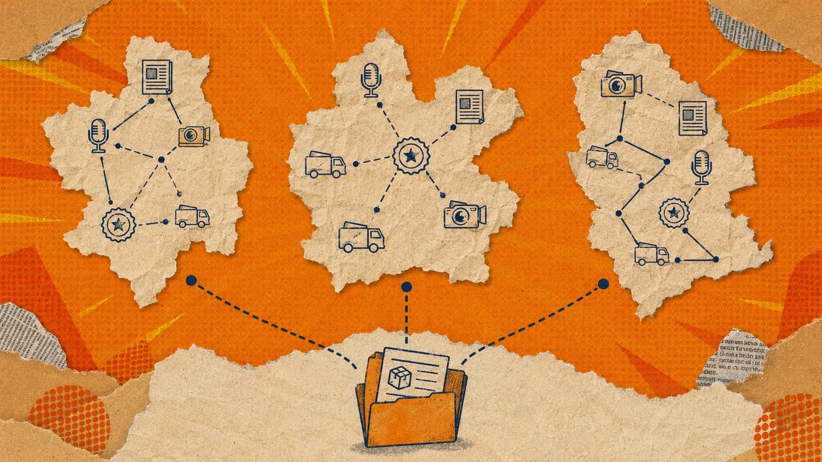 Comparison diagram of buyers, channels, industry voices and operations across markets
